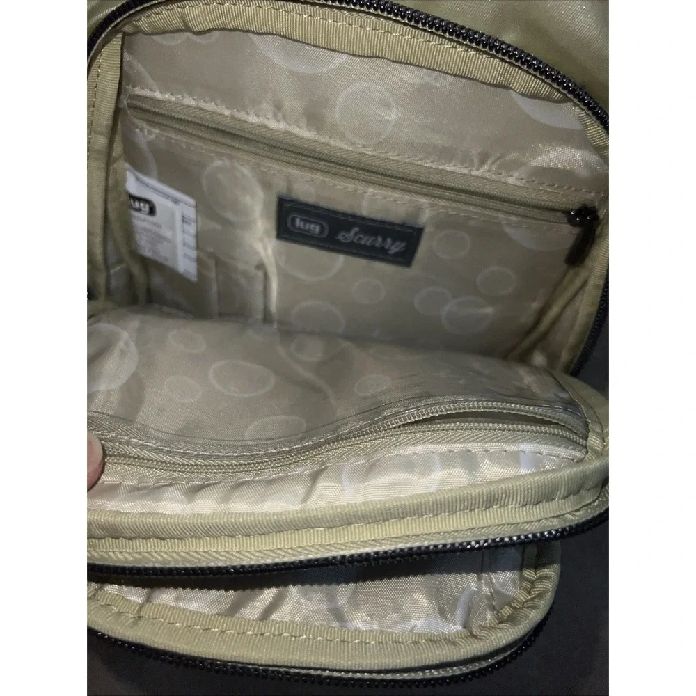 LUG Scurry Matte Luxe Vegan Leather Sling Bag - Metallic Bubble Sand -RFID NWOT